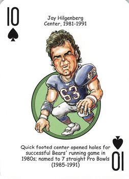 2008 Hero Decks Chicago Bears Football Heroes Playing Cards #10♠ Jay Hilgenberg Front