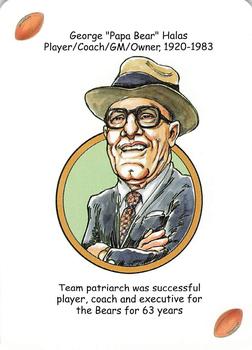 2008 Hero Decks Chicago Bears Football Heroes Playing Cards #NNO George Halas Front