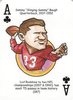 2006 Hero Decks Washington Redskins Football Heroes Playing Cards #A♣ Sammy Baugh Front
