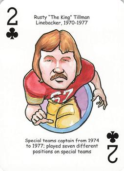 2006 Hero Decks Washington Redskins Football Heroes Playing Cards #2♣ Rusty Tillman Front
