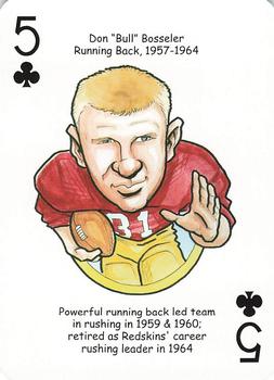 2006 Hero Decks Washington Redskins Football Heroes Playing Cards #5♣ Don Bosseler Front