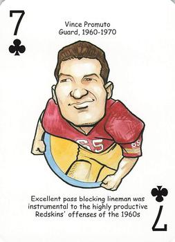 2006 Hero Decks Washington Redskins Football Heroes Playing Cards #7♣ Vince Promuto Front