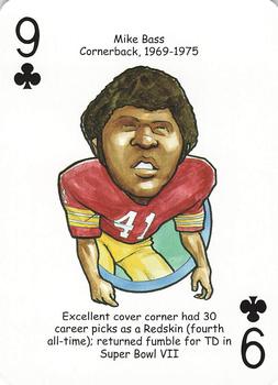 2006 Hero Decks Washington Redskins Football Heroes Playing Cards #9♣ Mike Bass Front