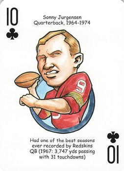 2006 Hero Decks Washington Redskins Football Heroes Playing Cards #10♣ Sonny Jurgensen Front