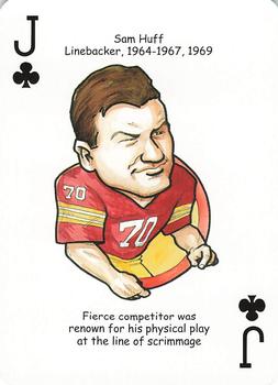 2006 Hero Decks Washington Redskins Football Heroes Playing Cards #J♣ Sam Huff Front