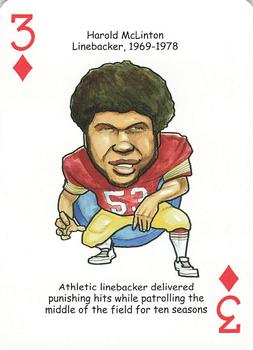 2006 Hero Decks Washington Redskins Football Heroes Playing Cards #3♦ Harold McLinton Front