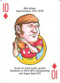 2006 Hero Decks Washington Redskins Football Heroes Playing Cards #10♦ Billy Kilmer Front