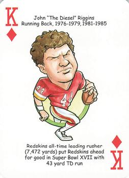 2006 Hero Decks Washington Redskins Football Heroes Playing Cards #K♦ John Riggins Front