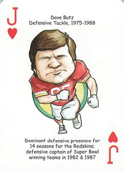 2006 Hero Decks Washington Redskins Football Heroes Playing Cards #J♥ Dave Butz Front