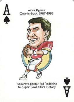 2006 Hero Decks Washington Redskins Football Heroes Playing Cards #A♠ Mark Rypien Front