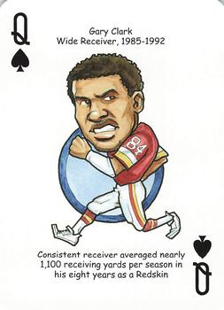 2006 Hero Decks Washington Redskins Football Heroes Playing Cards #Q♠ Gary Clark Front