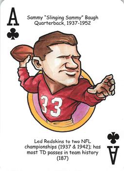 2018 Hero Decks Washington Redskins Football Heroes Playing Cards #A♣ Sammy Baugh Front