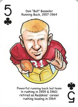 2018 Hero Decks Washington Redskins Football Heroes Playing Cards #5♣ Don Bosseler Front