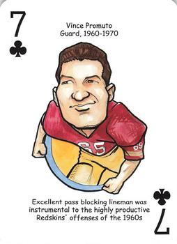 2018 Hero Decks Washington Redskins Football Heroes Playing Cards #7♣ Vince Promuto Front