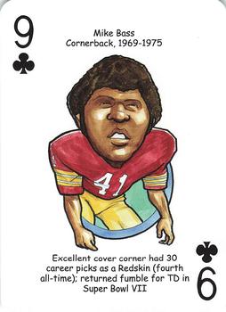 2018 Hero Decks Washington Redskins Football Heroes Playing Cards #9♣ Mike Bass Front