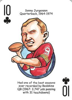 2018 Hero Decks Washington Redskins Football Heroes Playing Cards #10♣ Sonny Jurgensen Front
