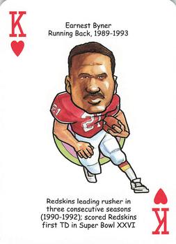 2018 Hero Decks Washington Redskins Football Heroes Playing Cards #K♥ Earnest Byner Front