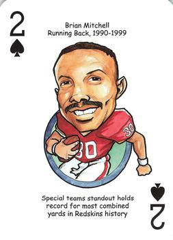 2018 Hero Decks Washington Redskins Football Heroes Playing Cards #2♠ Brian Mitchell Front