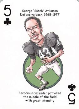 2016 Hero Decks Oakland Raiders Football Heroes Playing Cards #5♣ George Atkinson Front