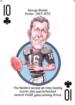 2016 Hero Decks Oakland Raiders Football Heroes Playing Cards #10♣ George Blanda Front