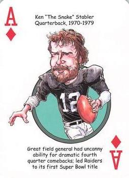 2016 Hero Decks Oakland Raiders Football Heroes Playing Cards #A♦ Ken Stabler Front