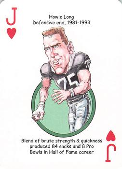 2016 Hero Decks Oakland Raiders Football Heroes Playing Cards #J♥ Howie Long Front