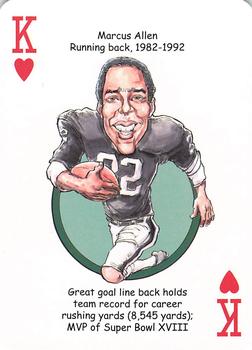 2016 Hero Decks Oakland Raiders Football Heroes Playing Cards #K♥ Marcus Allen Front