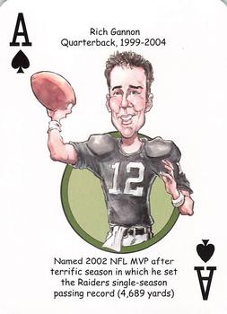 2016 Hero Decks Oakland Raiders Football Heroes Playing Cards #A♠ Rich Gannon Front