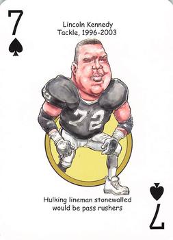 2016 Hero Decks Oakland Raiders Football Heroes Playing Cards #7♠ Lincoln Kennedy Front