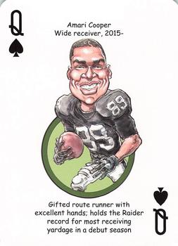 2016 Hero Decks Oakland Raiders Football Heroes Playing Cards #Q♠ Amari Cooper Front