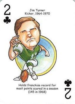 2006 Hero Decks New York Jets Football Heroes Playing Cards #2♣ Jim Turner Front