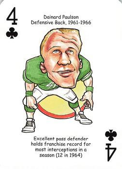 2006 Hero Decks New York Jets Football Heroes Playing Cards #4♣ Dainard Paulson Front
