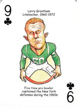 2006 Hero Decks New York Jets Football Heroes Playing Cards #9♣ Larry Grantham Front