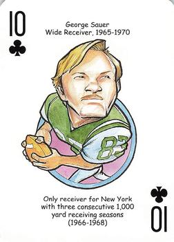 2006 Hero Decks New York Jets Football Heroes Playing Cards #10♣ George Sauer Jr. Front