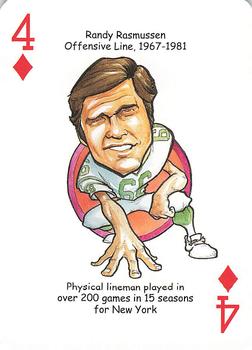 2006 Hero Decks New York Jets Football Heroes Playing Cards #4♦ Randy Rasmussen Front