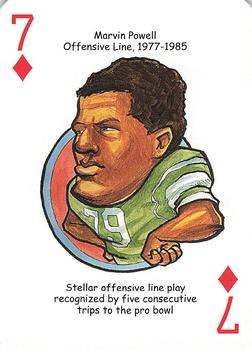 2006 Hero Decks New York Jets Football Heroes Playing Cards #7♦ Marvin Powell Front
