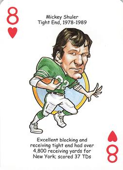 2006 Hero Decks New York Jets Football Heroes Playing Cards #8♥ Mickey Shuler Front