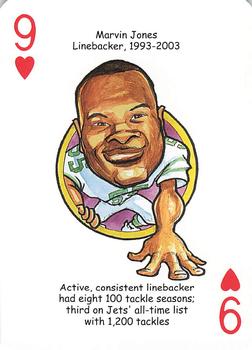 2006 Hero Decks New York Jets Football Heroes Playing Cards #9♥ Marvin Jones Front