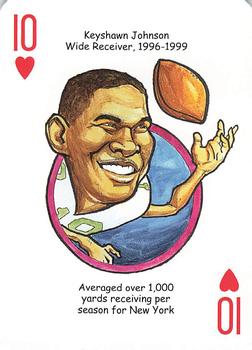 2006 Hero Decks New York Jets Football Heroes Playing Cards #10♥ Keyshawn Johnson Front
