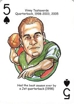 2006 Hero Decks New York Jets Football Heroes Playing Cards #5♠ Vinny Testaverde Front