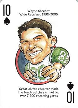 2006 Hero Decks New York Jets Football Heroes Playing Cards #10♠ Wayne Chrebet Front