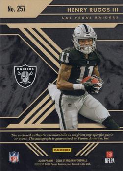 2020 Panini Gold Standard - Rookie Jersey Autographs Double Premium #257 Henry Ruggs III Back