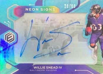 2020 Panini Elements - Neon Signs Blue #NS-WS Willie Snead IV Front