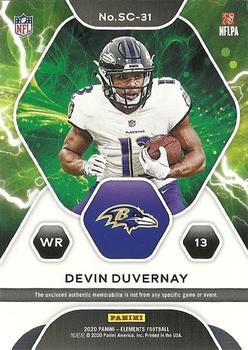 2020 Panini Elements - Supercharged Silver #SC-31 Devin Duvernay Back