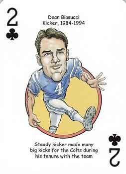 2014 Hero Decks Indianapolis Colts Football Heroes Playing Cards #2♣ Dean Biasucci Front