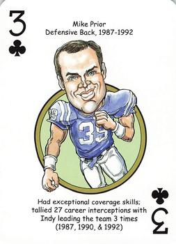 2014 Hero Decks Indianapolis Colts Football Heroes Playing Cards #3♣ Mike Prior Front
