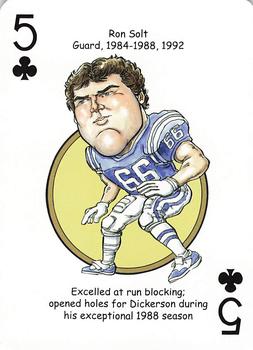 2014 Hero Decks Indianapolis Colts Football Heroes Playing Cards #5♣ Ron Solt Front