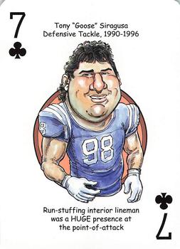 2014 Hero Decks Indianapolis Colts Football Heroes Playing Cards #7♣ Tony Siragusa Front
