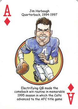 2014 Hero Decks Indianapolis Colts Football Heroes Playing Cards #A♦ Jim Harbaugh Front