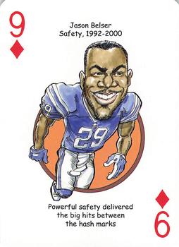 2014 Hero Decks Indianapolis Colts Football Heroes Playing Cards #9♦ Jason Belser Front